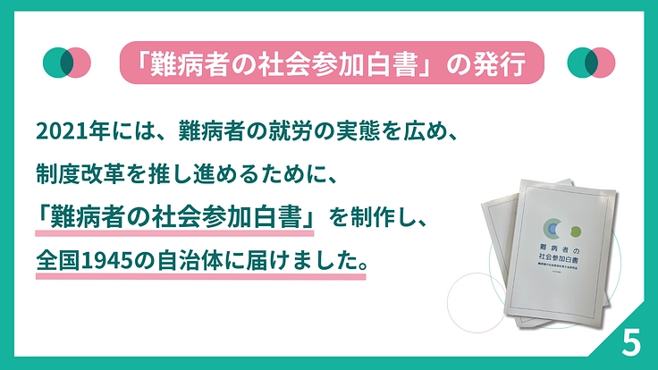 制度の狭間にいる難病者700万人の社会参加の選択肢を増やしたい 6枚目