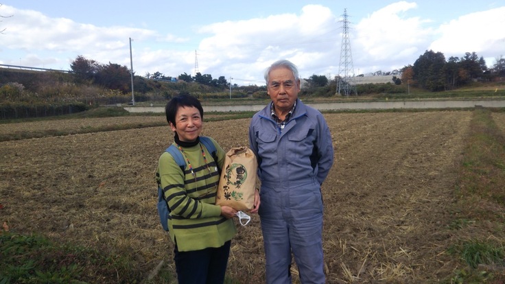 富岡町に帰還された方を訪問するみかみさん