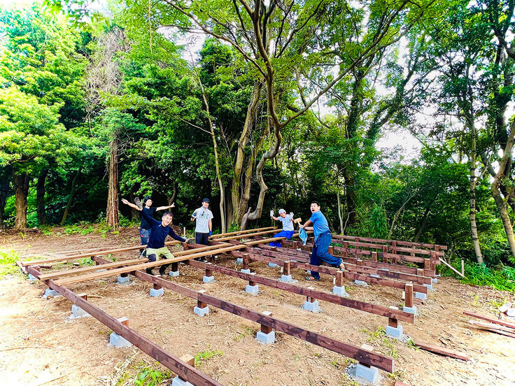 ウッドデッキ作り