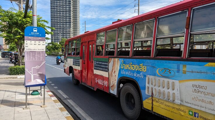 ８バーツでエアコンはありません。