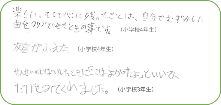 子どもたちの声