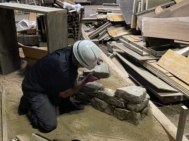 田子雅也選手：造園国際大会へ向けての練習状況１