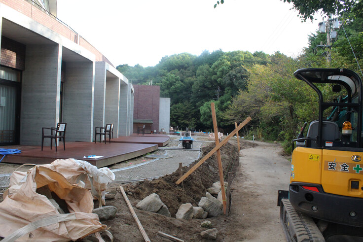 9月19日　石垣が組まれ始めました