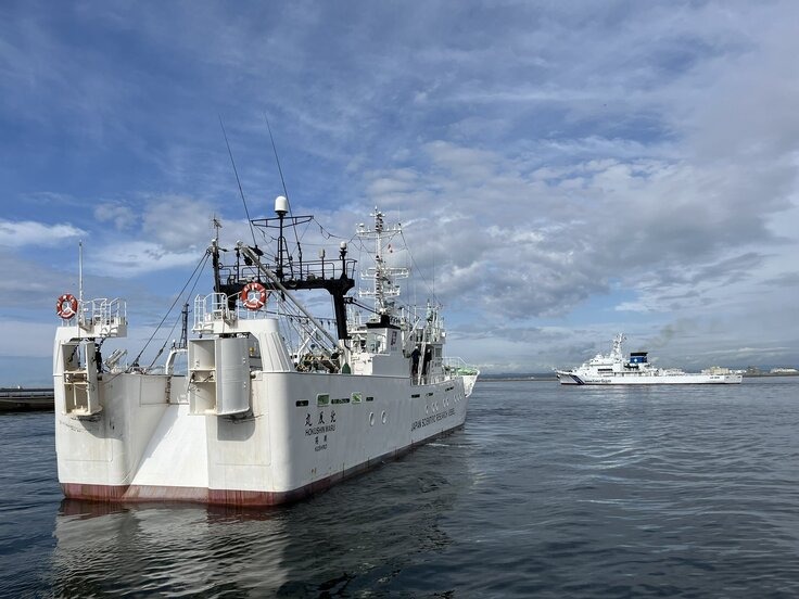 出港する北辰丸