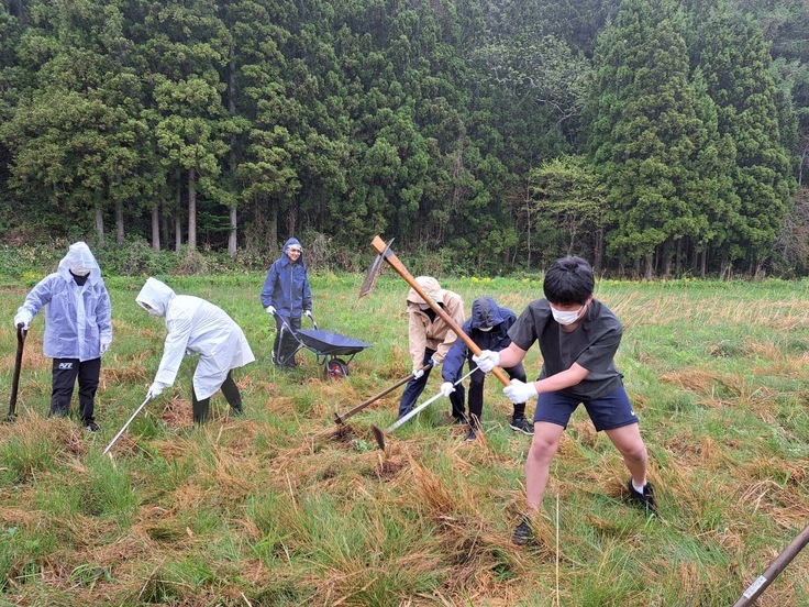 開墾作業の様子