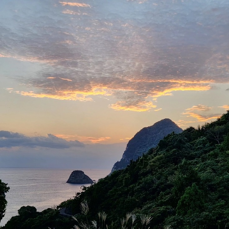 レモンでも植えよう会前日の夕景(伊浜)