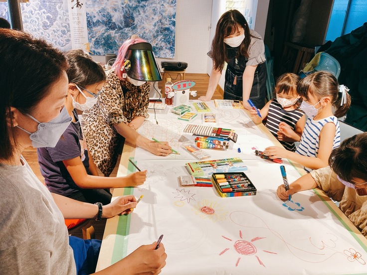 お絵描きもくもく会の様子