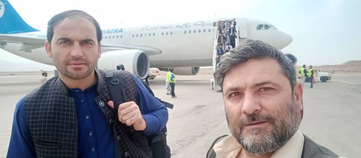 ヘラートに到着した提携団体スタッフ　　　