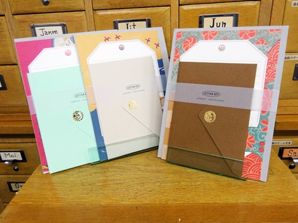 レターセット「花筏・航海・貝合わせ」  3種類 各770円（税込）