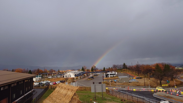 NICOGRAPHの会場から見えた美しい虹