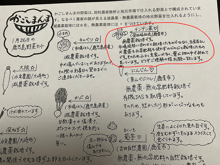 野菜セット内容