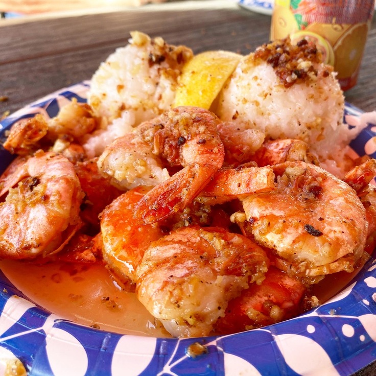 ハワイで有名な【ジョバンニ】のガーリックシュリンプ🦐を研究