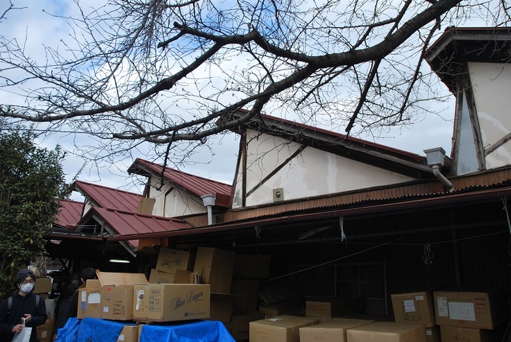 のこぎり屋根の織物工場