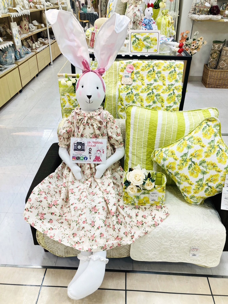 アミブルージュの1号店、宮崎店にうさぎちゃんが届きました