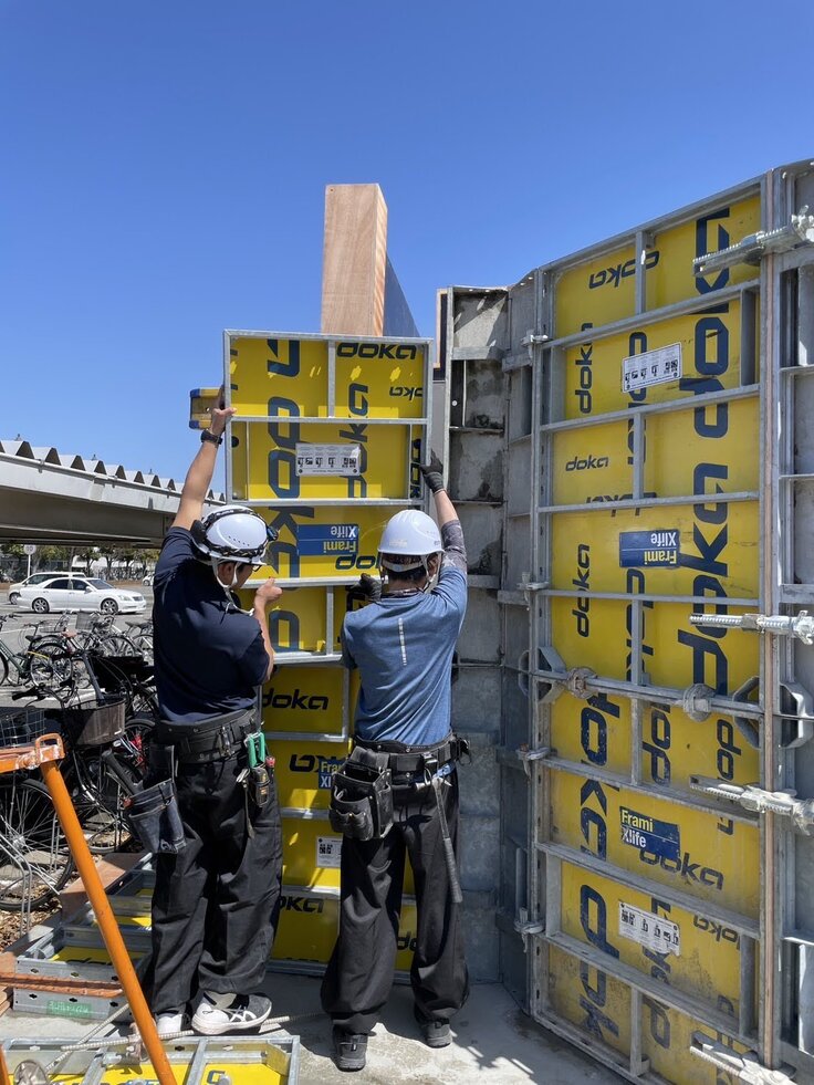 システム型枠の施工状況