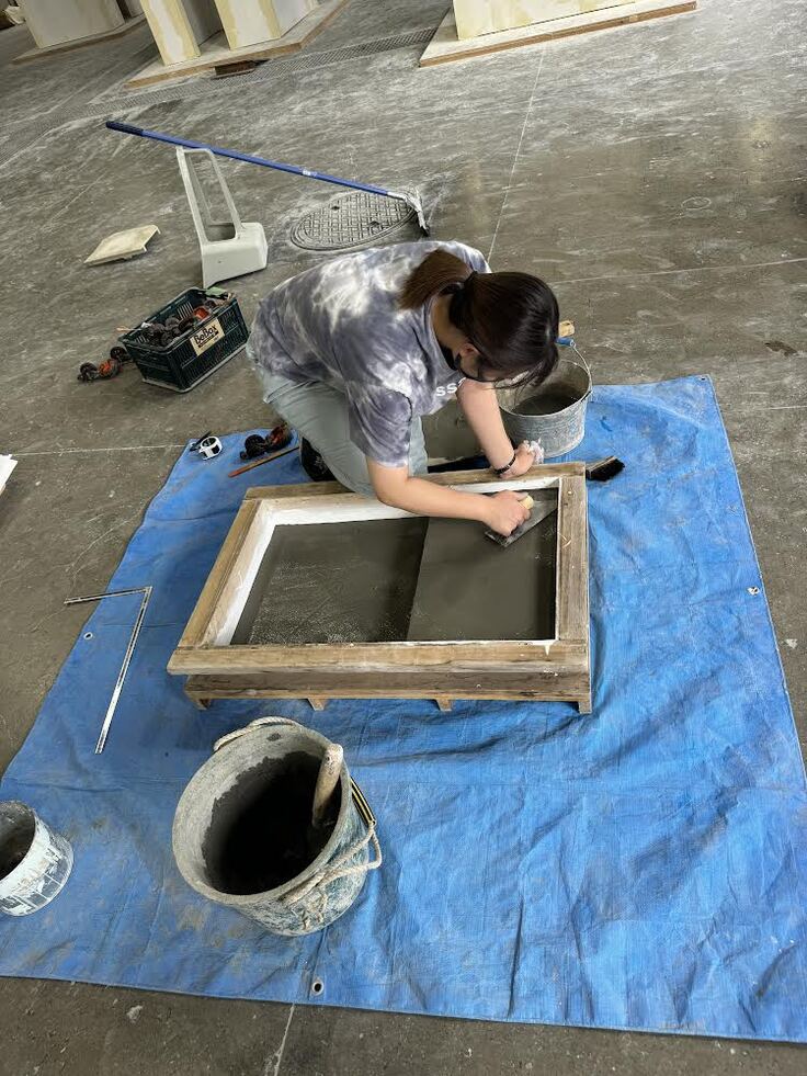 3級左官技能検定練習状況1