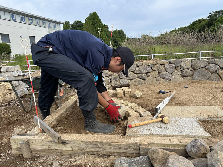造園五輪全国大会練習 ３年生今泉選手