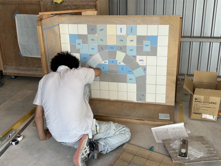 タイル張り五輪全国大会予選練習１