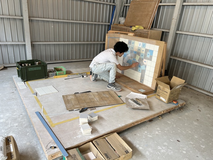 タイル張り五輪全国大会予選練習3