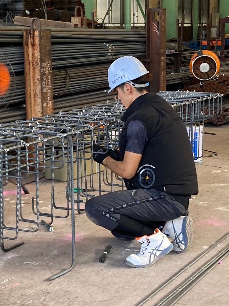 鉄筋加工及び組立状況3 矢島鉄筋工業加工工場にて