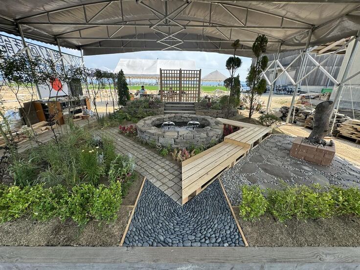 欧風庭園の制作2