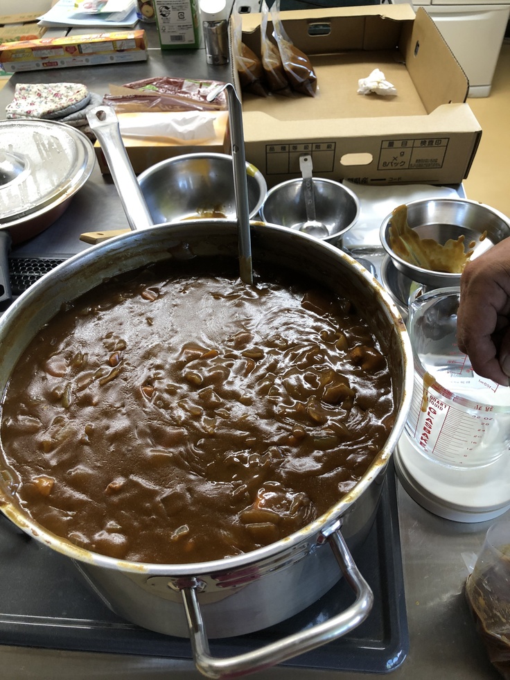 ４０人分のカレーができました。