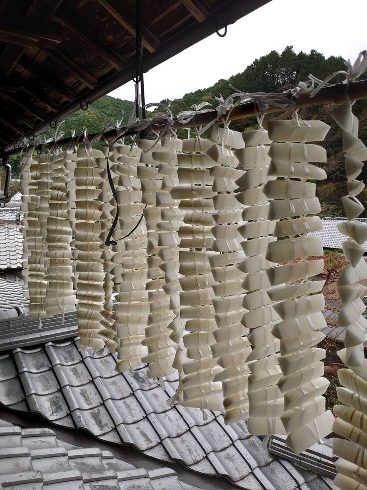 真冬に干してます