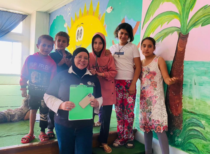 避難所となった学校施設にて、2024年10月6日撮影