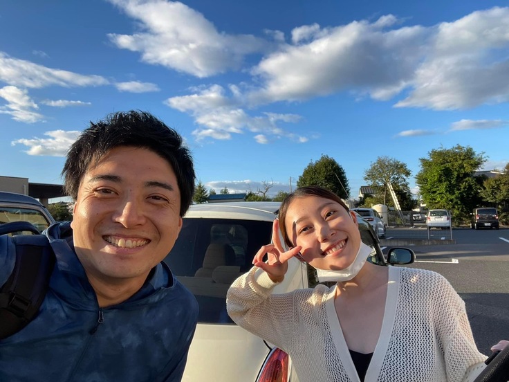 1年くらい前にこなつさんと撮った写真。フリースクール終わりにパシャリ