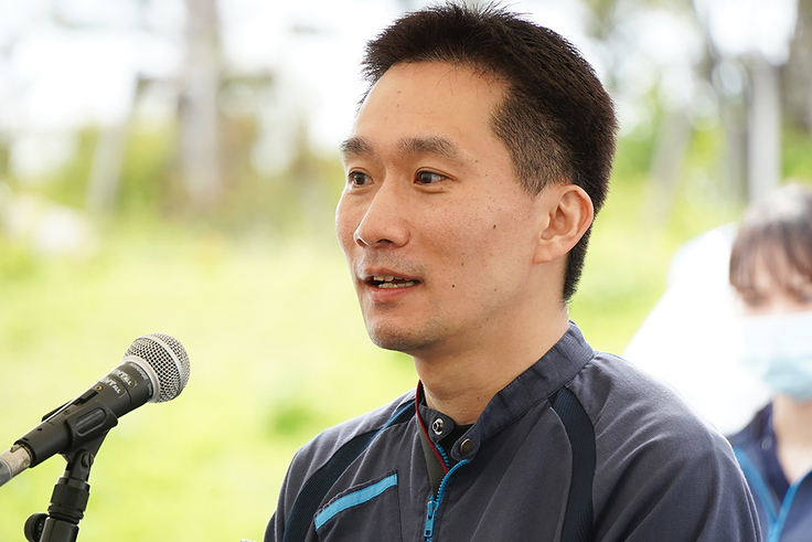 救急科　山内部長より現在までの運用実績と今後の展望についてお話ししました