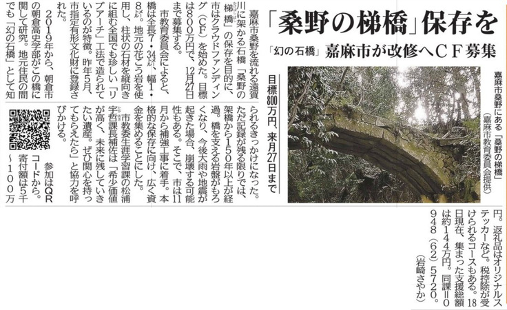 西日本新聞筑豊版紙面（部分）