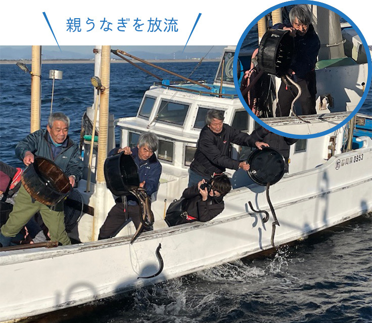 第1回放流活動の様子