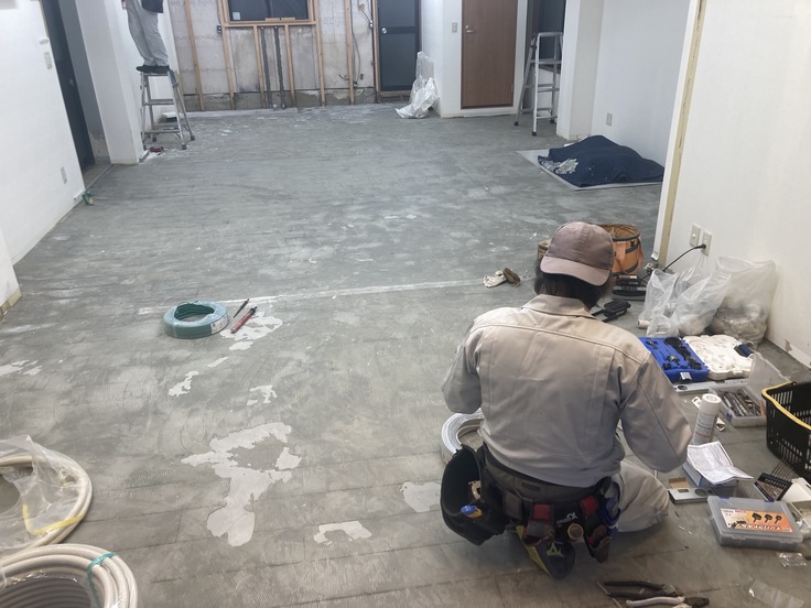 床工事のようす