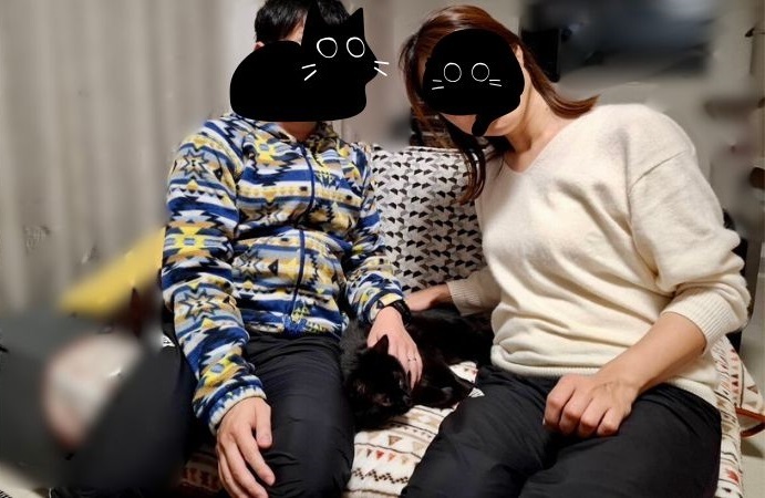 黒猫のクーくんをお迎えされたご家族