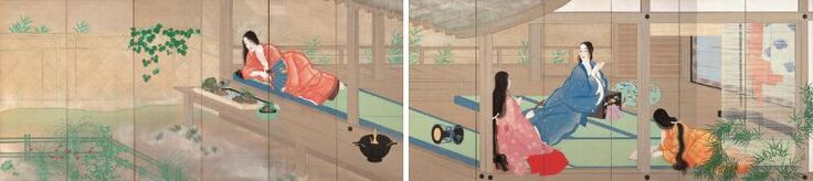 重要文化財 松岡映丘「室君」 大正5年（1916）