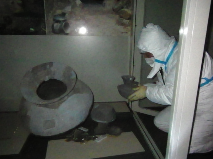 双葉町歴史民俗資料館における展示資料への対応（2011年12月）　文化庁撮影