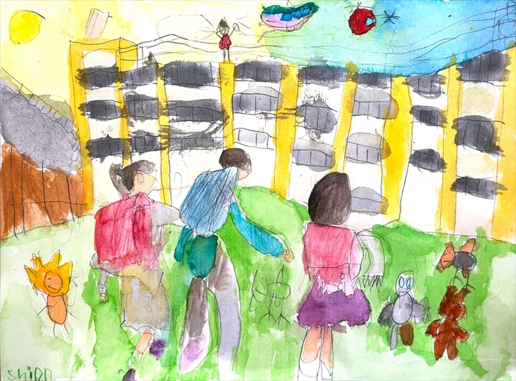 「 学校へ急げ！！！！！ 」