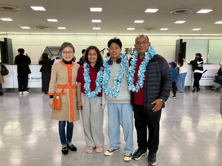 Arrival at Narita airport.