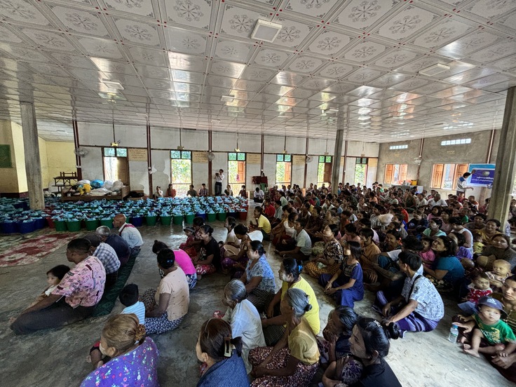 2024年9月の洪水発生時に避難場所となった寺院