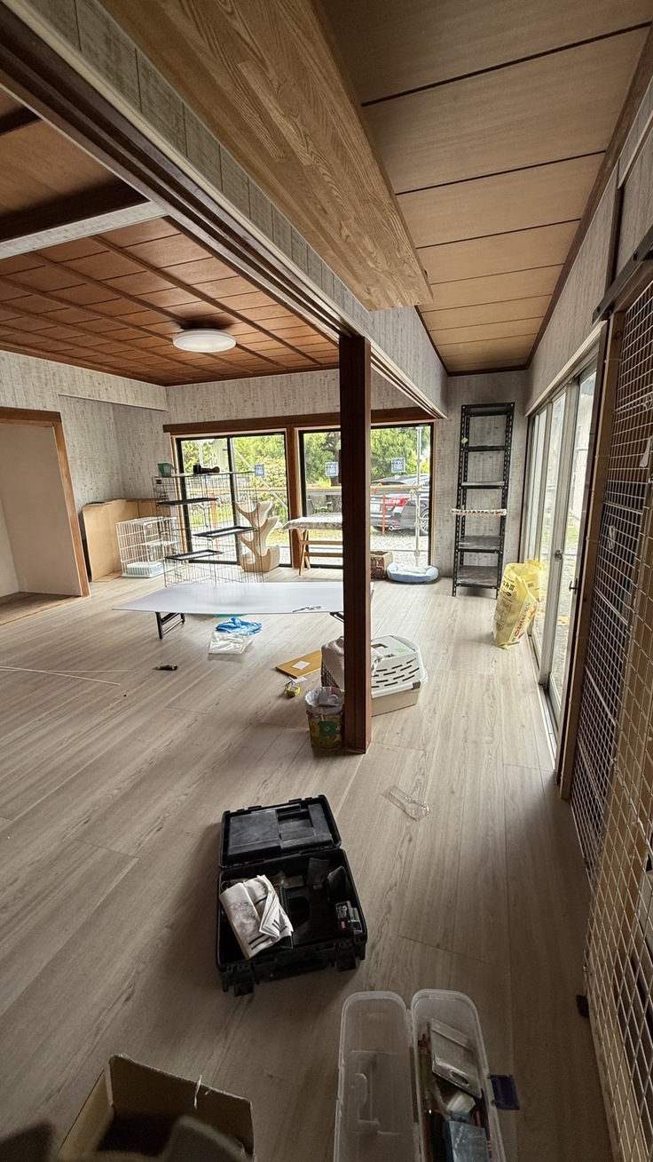 欄間や襖が無くなりました