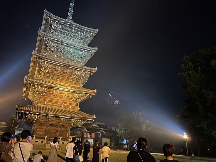 五重塔ライトアップ