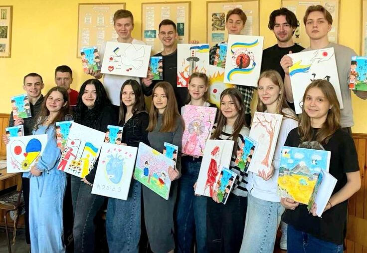 ウクライナの子ども達が描いた絵