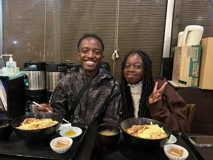 TUFS到着日の夕食風景