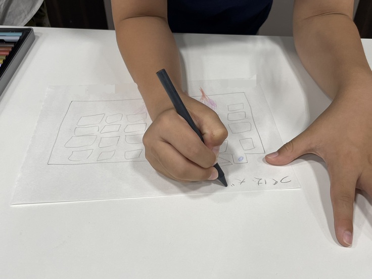 お絵かきの様子