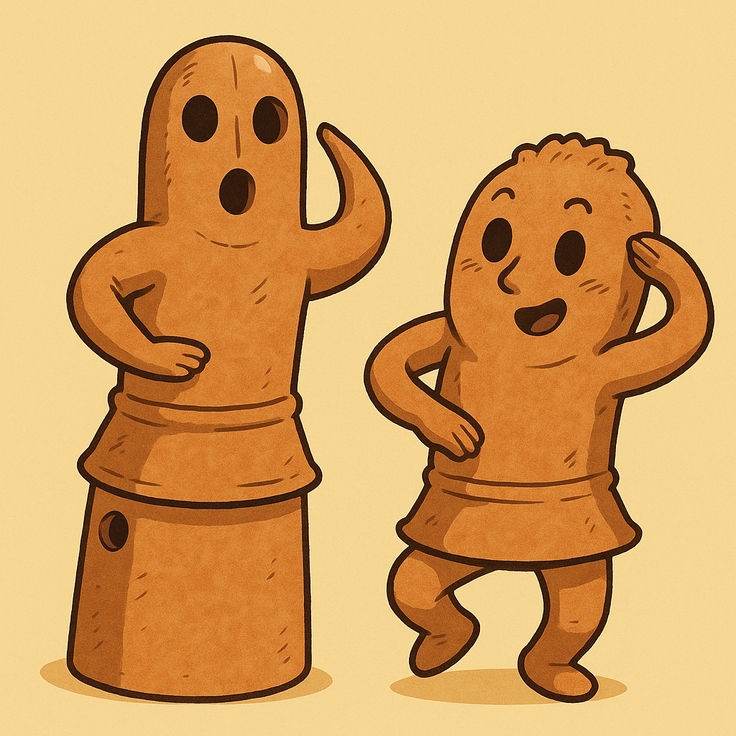 おどる埴輪のイラスト1