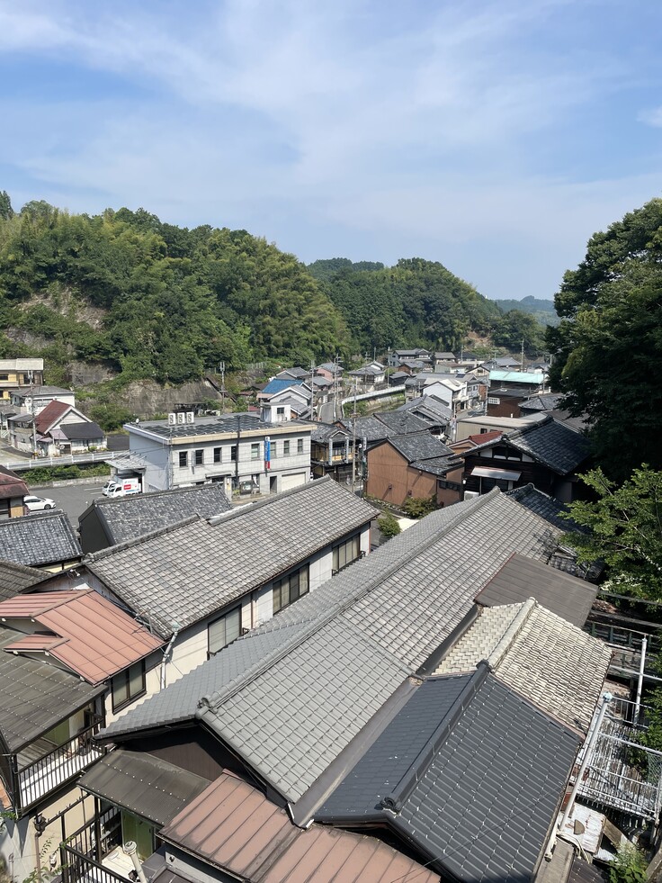八幡神社から下市の街並み