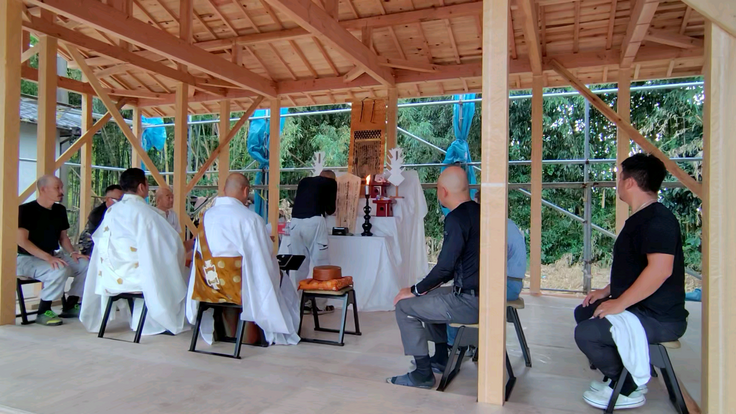 日蓮宗の本義に則り工事の安全と支援者皆様の健康を祈願