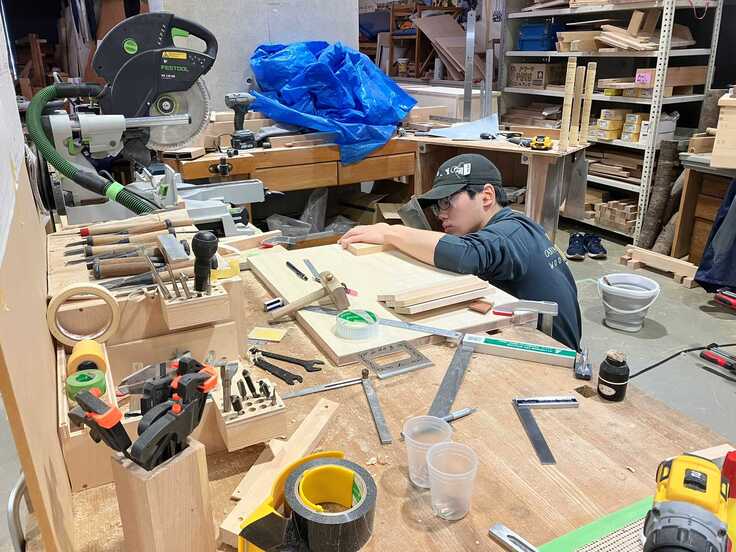 家具職種　重松選手　通し練習状況1