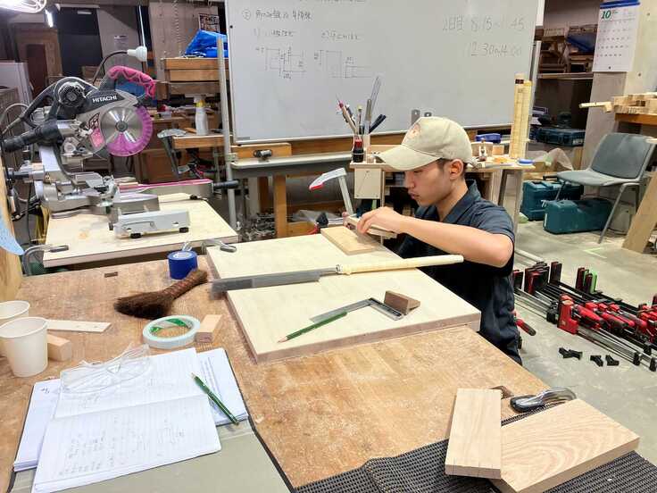 家具職種　高野選手　通し練習状況3