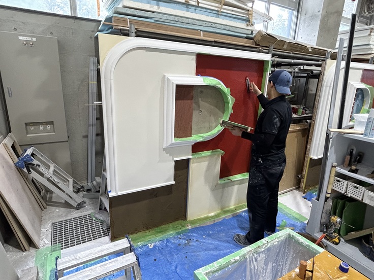 左官職種　通し練習　上塗り作業・自由課題 木内選手